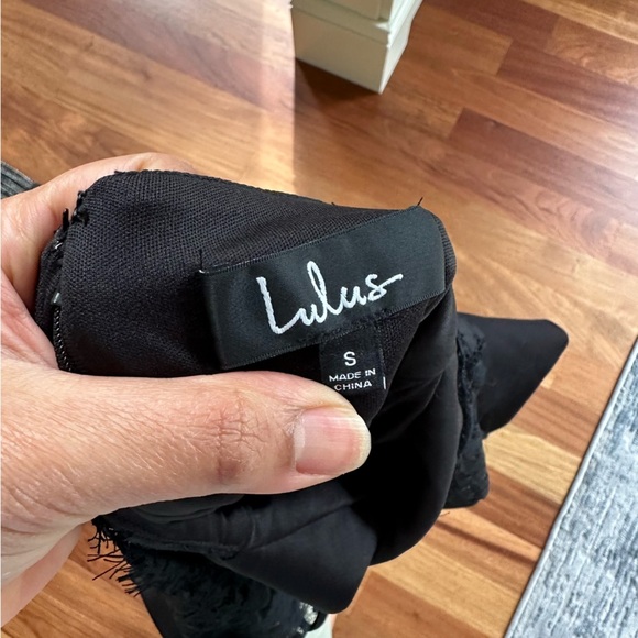 Lulu's Felicity Black Backless Lace Skater Dress Size: S New! - Picture 7 of 14